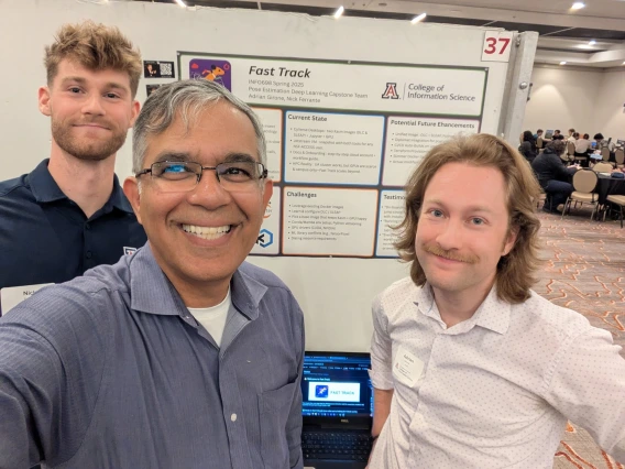 Nick, Adrian, and Nirav at Showcase event