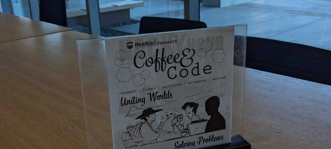Coffee and Code signage